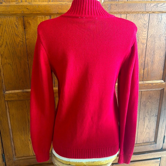 CHRISTOPHER & BANKS❤️Red CARDIGAN Full Zipper❄️VERY GOOD CONDITION Women’s SMALL - Picture 2 of 9